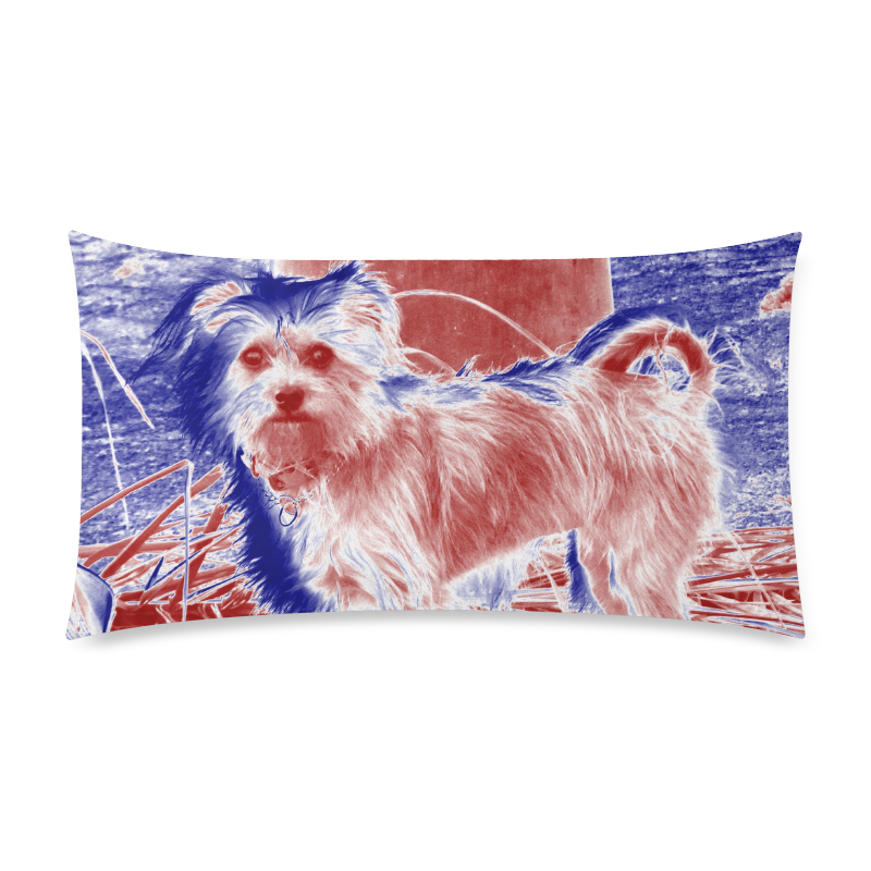 Terrier by Martina Webster Custom Rectangle Pillow Case 20"x36" (one side)