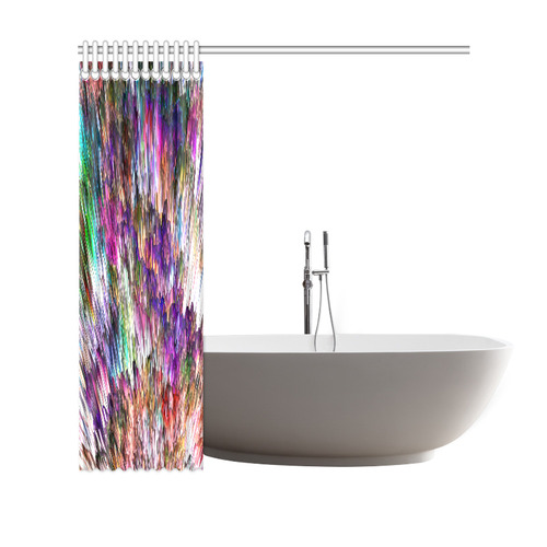 Abstract multi-coloured crystals Shower Curtain 69"x70"