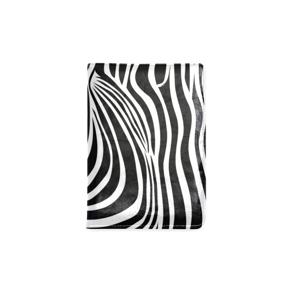 zebra opart, black and white Custom NoteBook A5