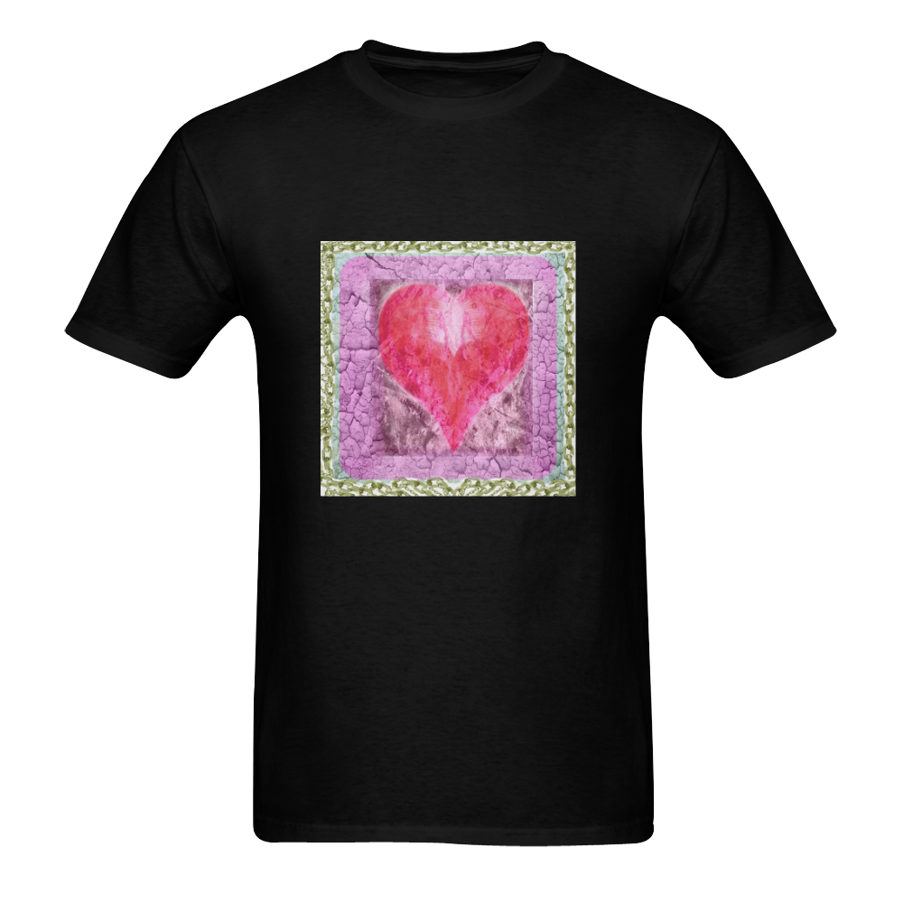 heart Men's T-Shirt in USA Size (Two Sides Printing)