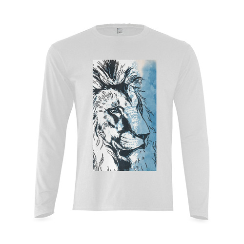 Animal ArtStudio 22916 Lion Sunny Men's T-shirt (long-sleeve) (Model T08)