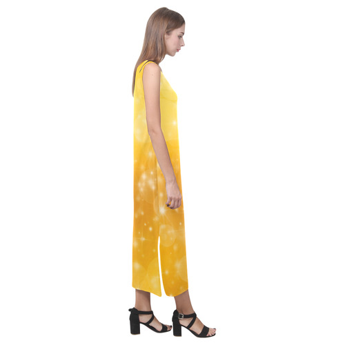Gold stars Phaedra Sleeveless Open Fork Long Dress (Model D08)