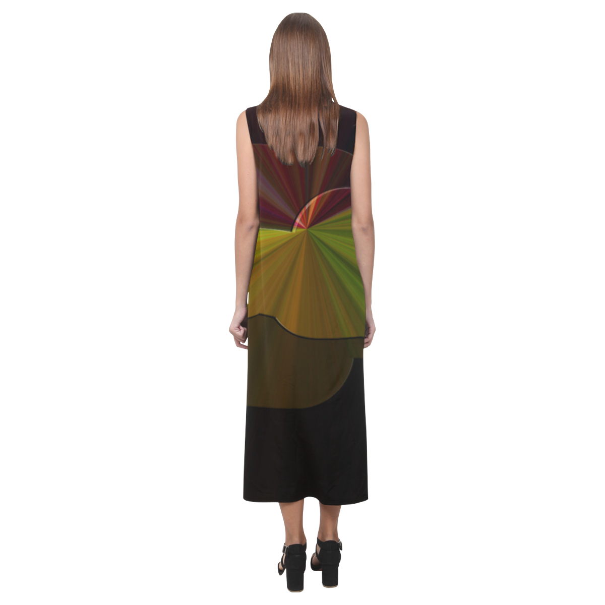 Lotus Grace Phaedra Sleeveless Open Fork Long Dress (Model D08)