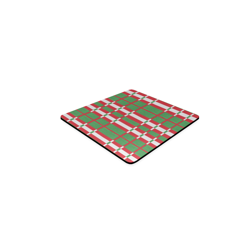 Christmas red and green pattern Square Coaster