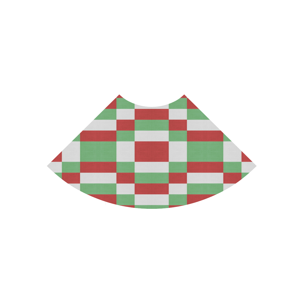 Christmas red and green pattern fabric Atalanta Casual Sundress(Model D04)