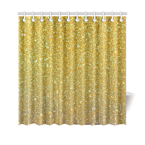 Gold glitter Shower Curtain 69"x70"