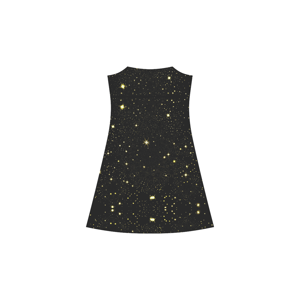 Christmas gold stars night sky Alcestis Slip Dress (Model D05)