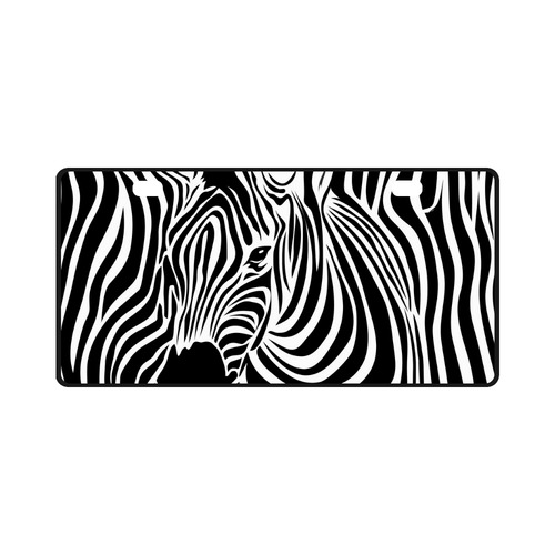 zebra opart, black and white License Plate
