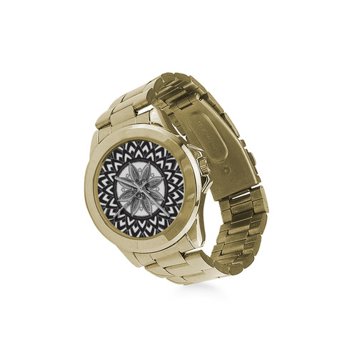 Black and white mandala Custom Gilt Watch(Model 101)