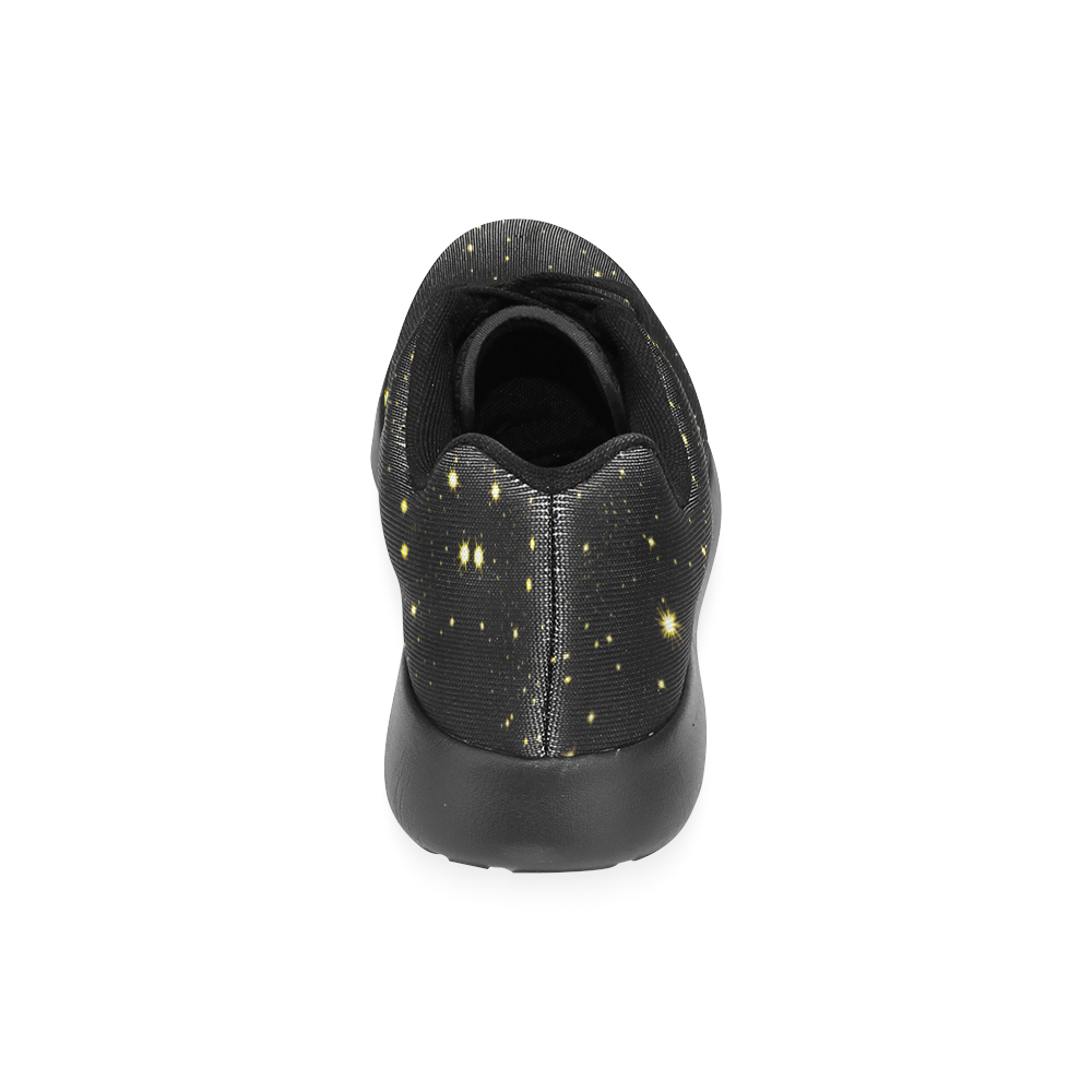 Christmas gold stars night sky Women’s Running Shoes (Model 020)