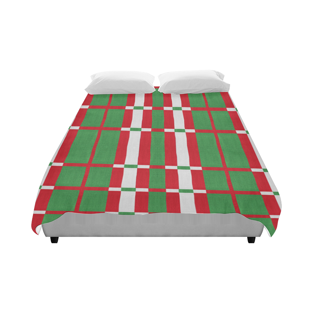 Christmas red and green pattern Duvet Cover 86"x70" ( All-over-print)