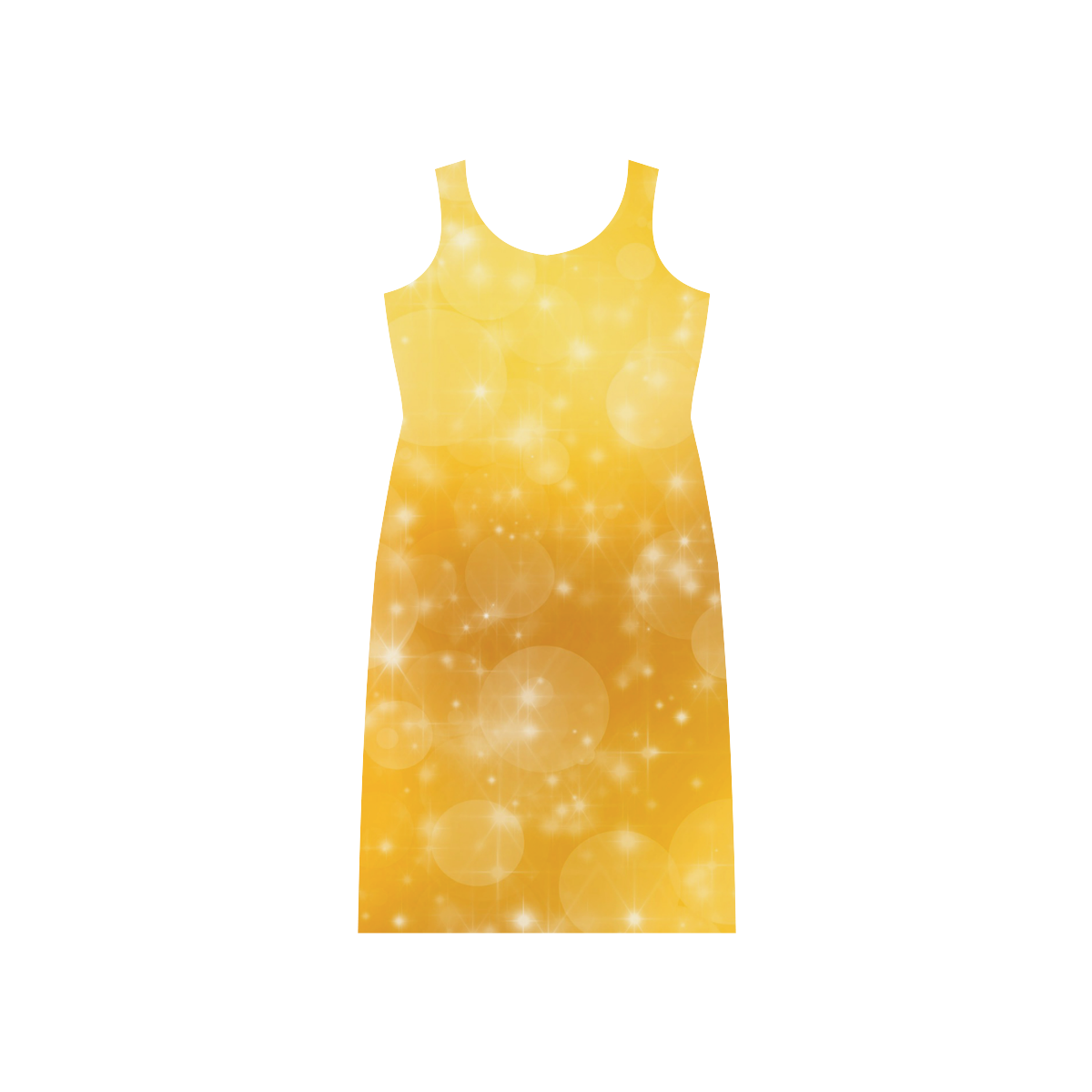 Gold stars Phaedra Sleeveless Open Fork Long Dress (Model D08)
