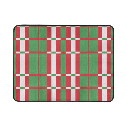 Christmas red and green pattern Beach Mat 78"x 60"
