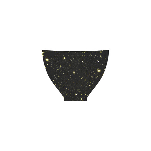 Christmas gold stars night sky Custom Bikini Swimsuit