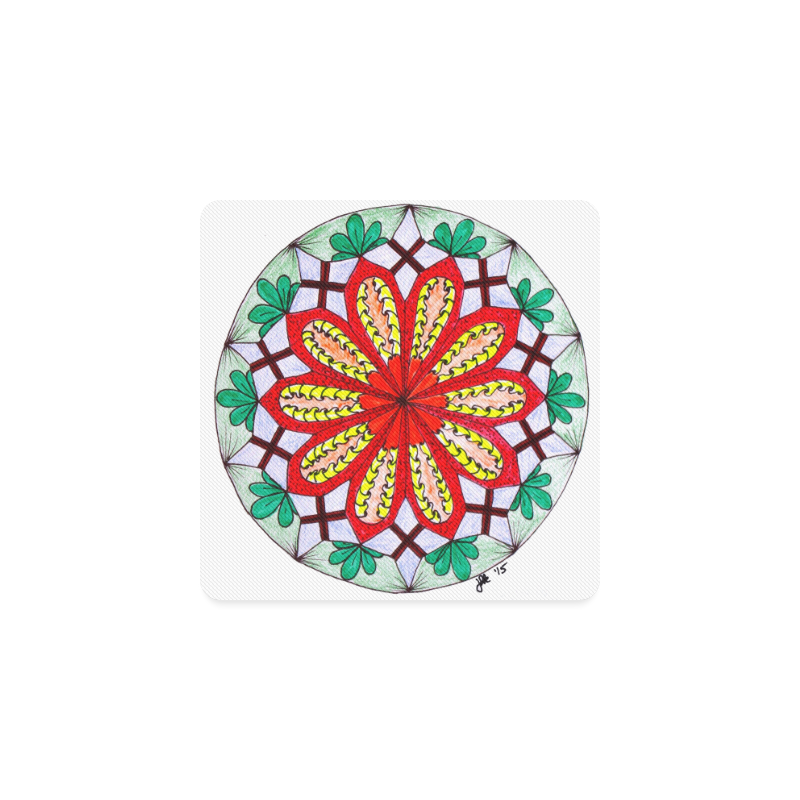 Bright Flower Square Coaster