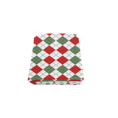 Christmas red and green rhomboid fabric Blanket 50"x60"