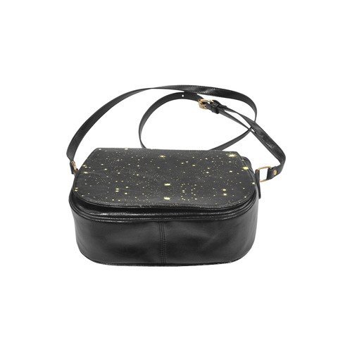 Christmas gold stars night sky Classic Saddle Bag/Small (Model 1648)