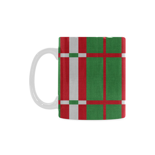 Christmas red and green pattern White Mug(11OZ)