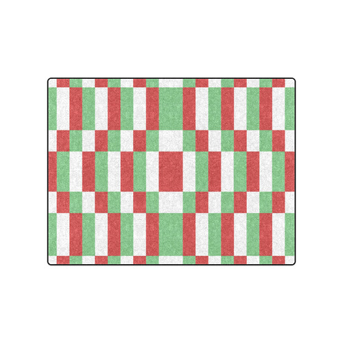 Christmas red and green pattern fabric Blanket 50"x60"