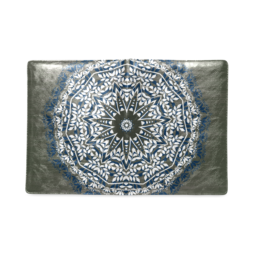 Blue, grey and white mandala Custom NoteBook B5