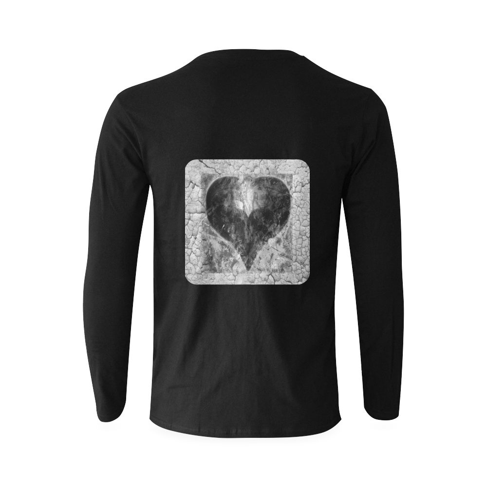 heart11 Sunny Men's T-shirt (long-sleeve) (Model T08)