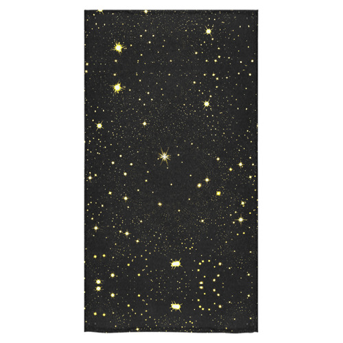 Christmas gold stars night sky Bath Towel 30"x56"