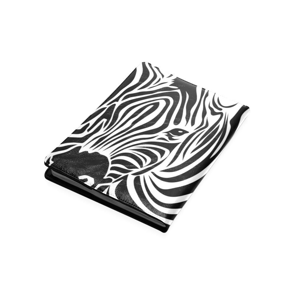 zebra opart, black and white Custom NoteBook B5