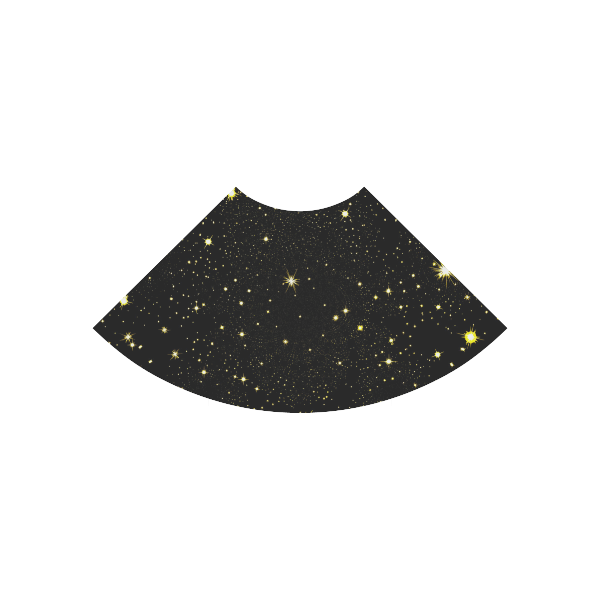 Christmas gold stars night sky Atalanta Casual Sundress(Model D04)