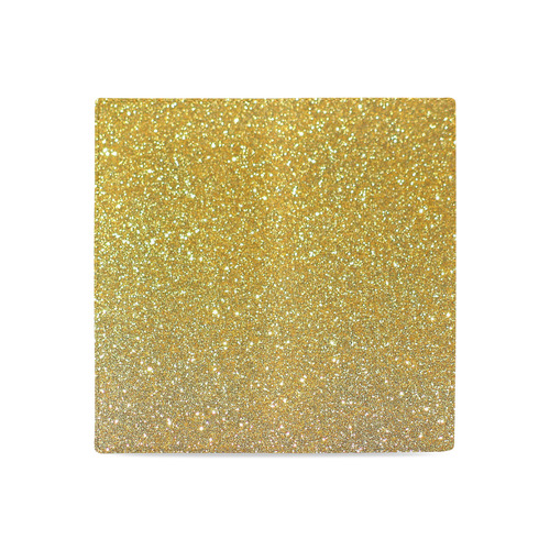 Gold glitter Women's Leather Wallet (Model 1611)