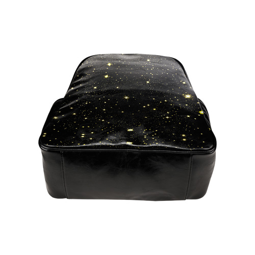 Christmas gold stars night sky Multi-Pockets Backpack (Model 1636)