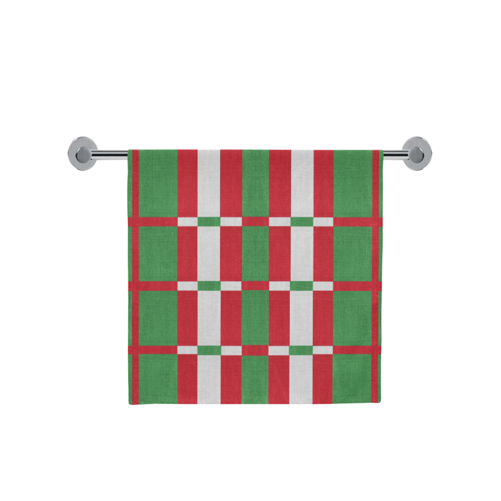 Christmas red and green pattern Bath Towel 30"x56"