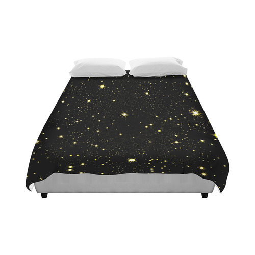 Christmas gold stars night sky Duvet Cover 86"x70" ( All-over-print)