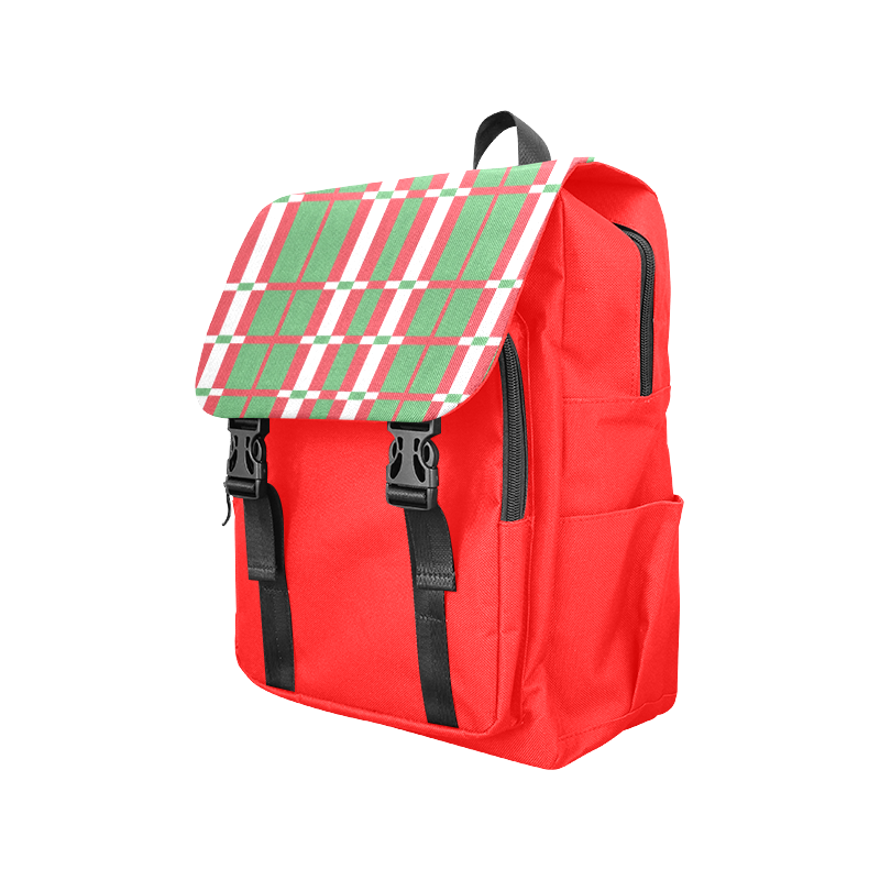 Christmas red and green pattern Casual Shoulders Backpack (Model 1623)