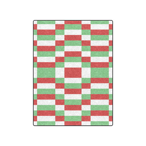Christmas red and green pattern fabric Blanket 50"x60"