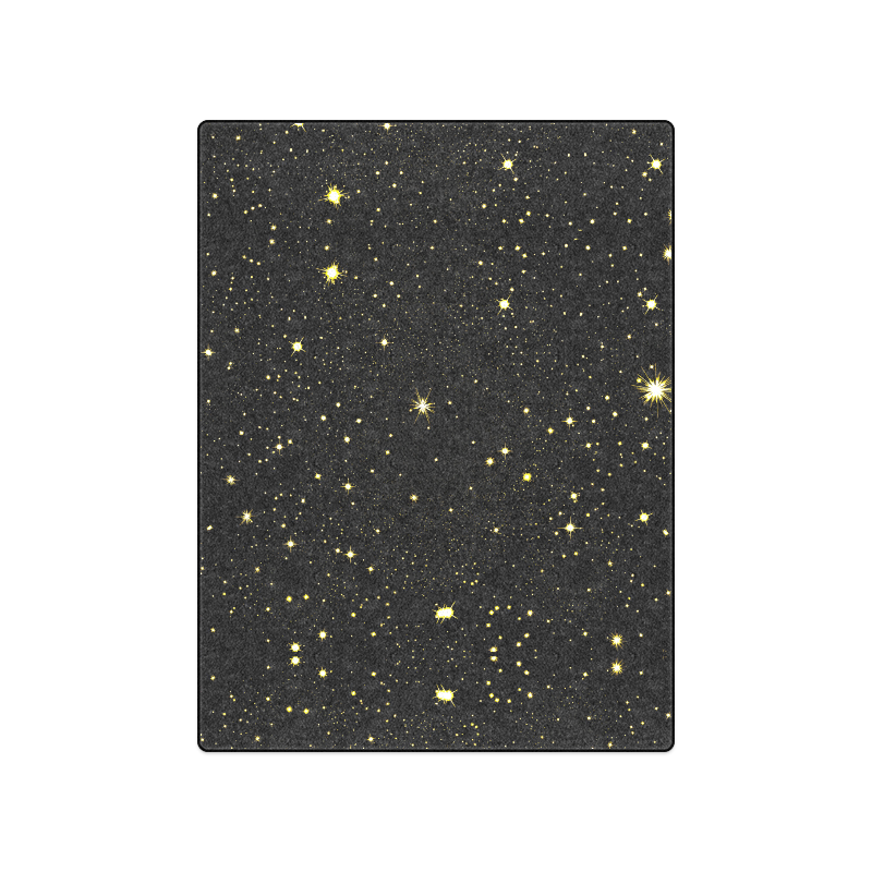 Christmas gold stars night sky Blanket 50"x60"