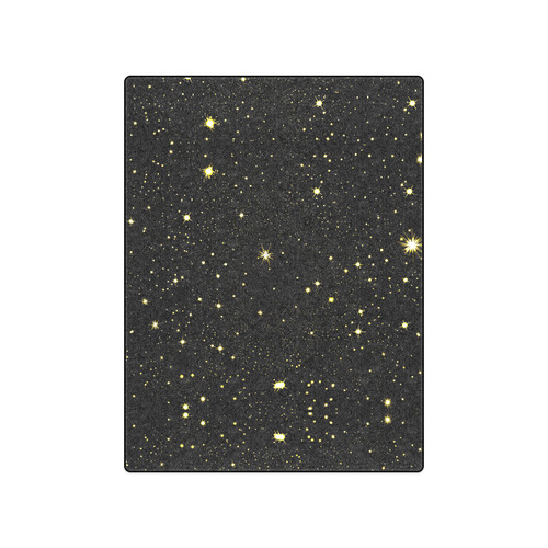 Christmas gold stars night sky Blanket 50"x60"