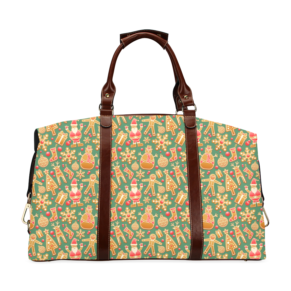 Christmas ginger pattern Classic Travel Bag (Model 1643)