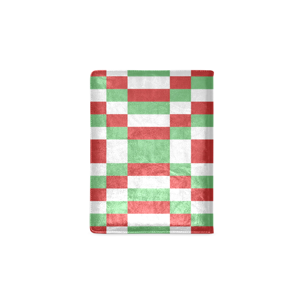 Christmas red and green pattern fabric Custom NoteBook B5