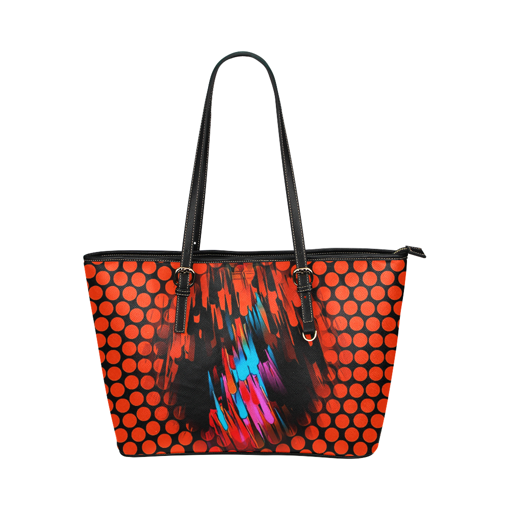 Bang Point by Artdream Leather Tote Bag/Large (Model 1651)