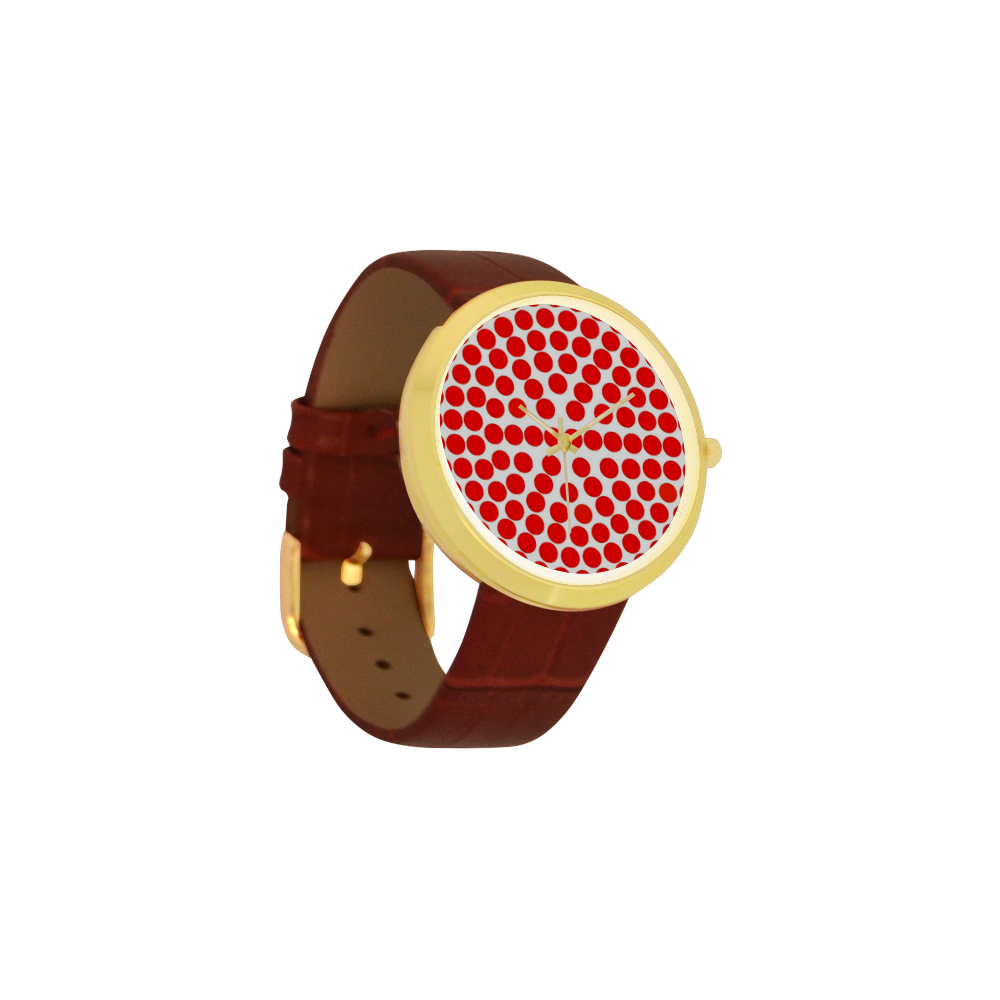 Like 60´s by Artdream Women's Golden Leather Strap Watch(Model 212)