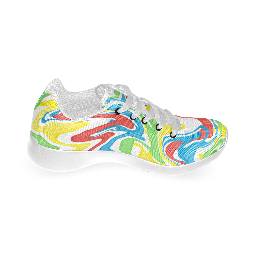 Swirled Rainbow Men’s Running Shoes (Model 020)