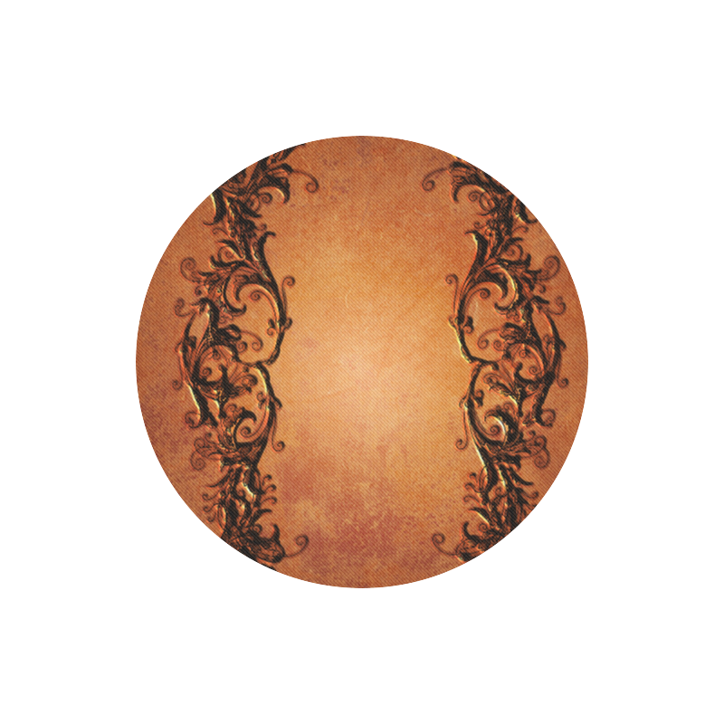 Decorative vintage design and floral elements Round Mousepad