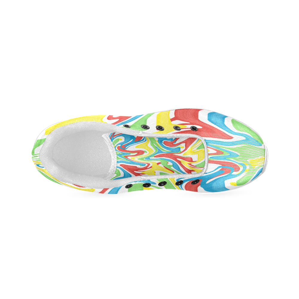 Swirled Rainbow Men’s Running Shoes (Model 020)