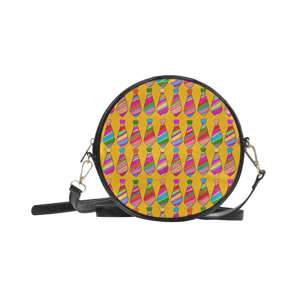 Popart Tie by Popart Lover Round Sling Bag (Model 1647)