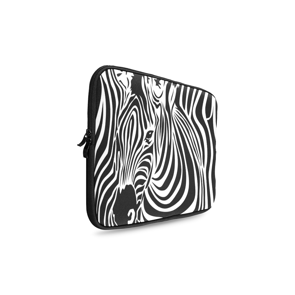 zebra opart, black and white Custom Laptop Sleeve 14''