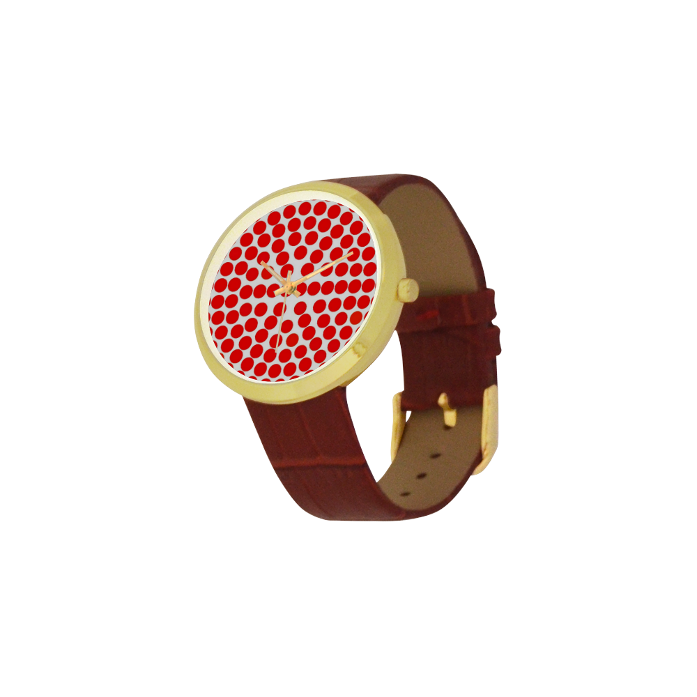Like 60´s by Artdream Women's Golden Leather Strap Watch(Model 212)
