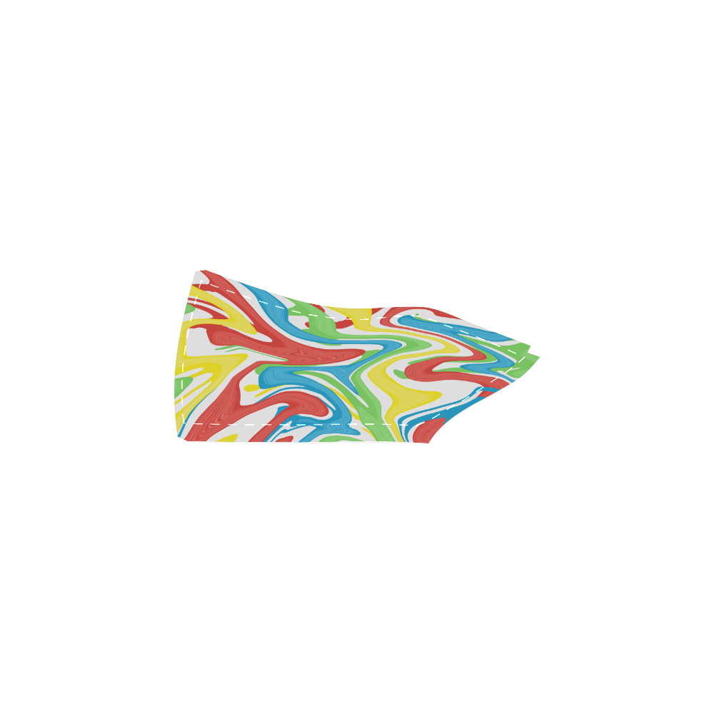 Swirled Rainbow Women's Slip-on Canvas Shoes (Model 019)