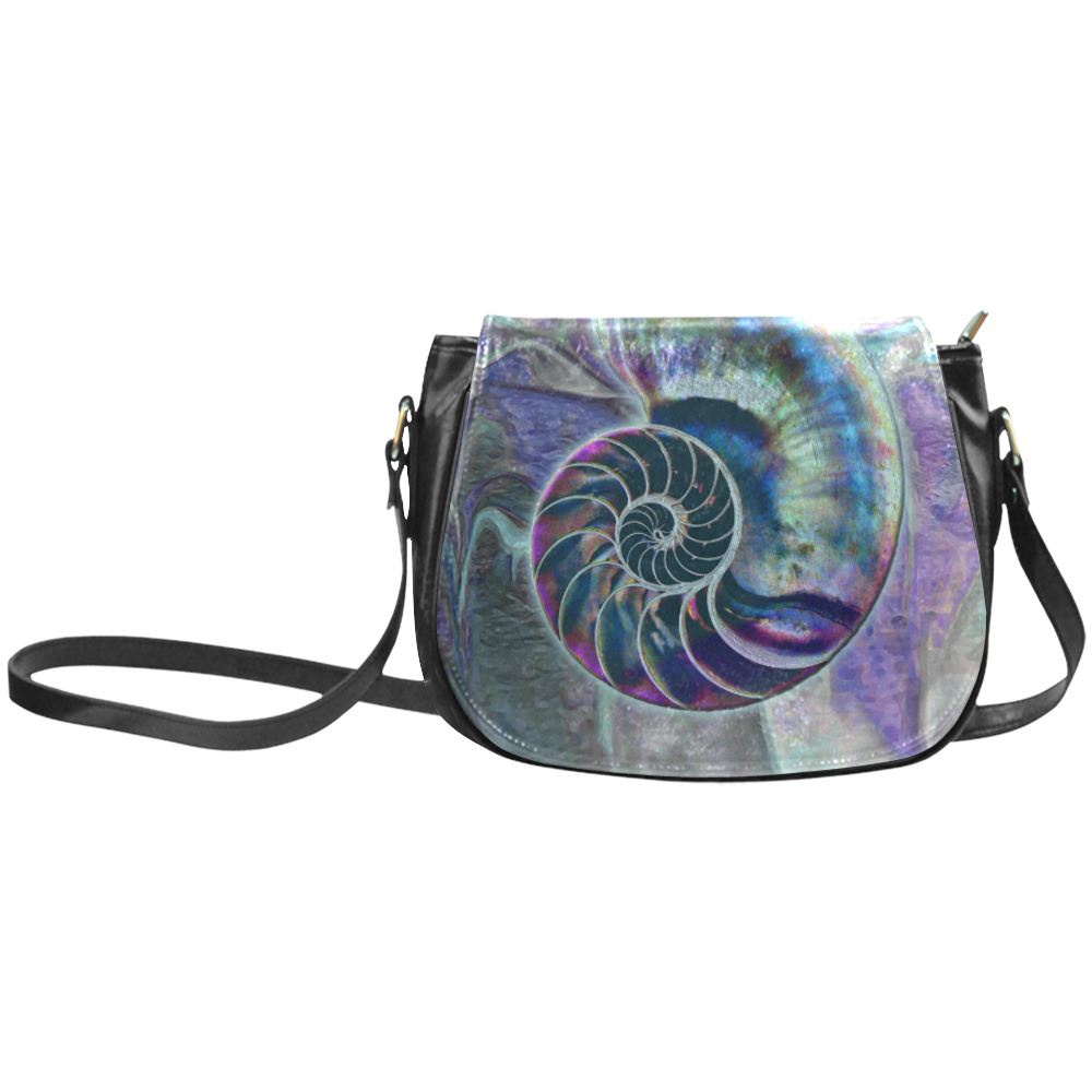 Wonderful Iridescent SHELL SNAIL Classic Saddle Bag/Small (Model 1648 ...