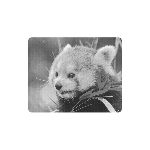 red panda b&w Rectangle Mousepad