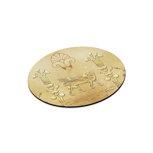 Wonderful egyptian sign in gold Round Mousepad